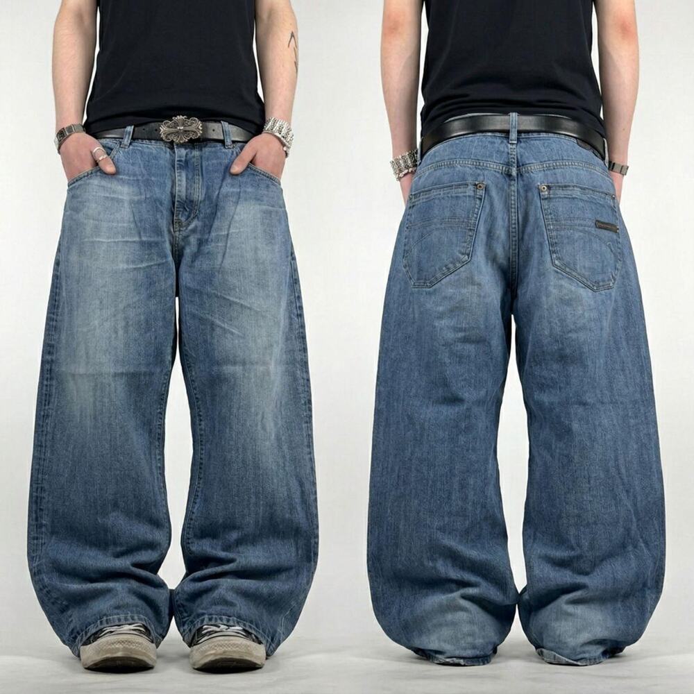 Vintage y2k grunge sean john faded stonewash archive baggy rare jeans